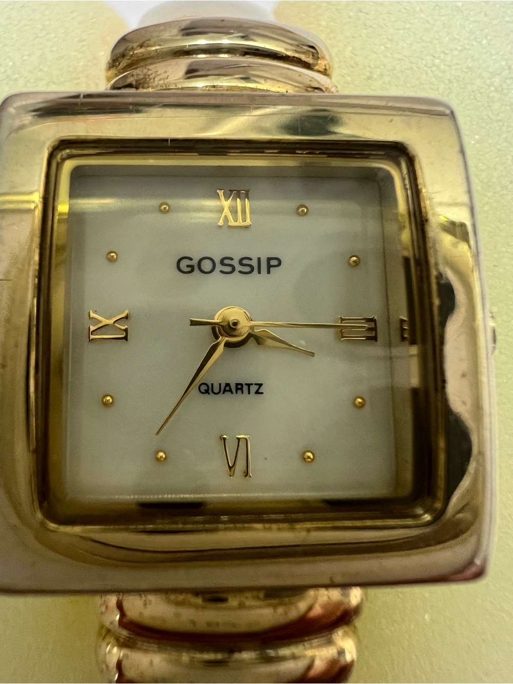 Gossip Gold-Tone Square Dial Women's Bracelet Watch